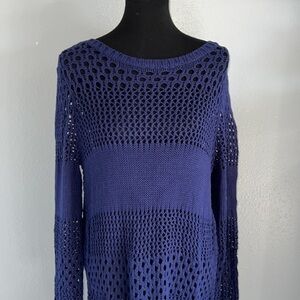 Navy Blue Tommy Bahama Sweater Dress XL soft stretchy comfortable